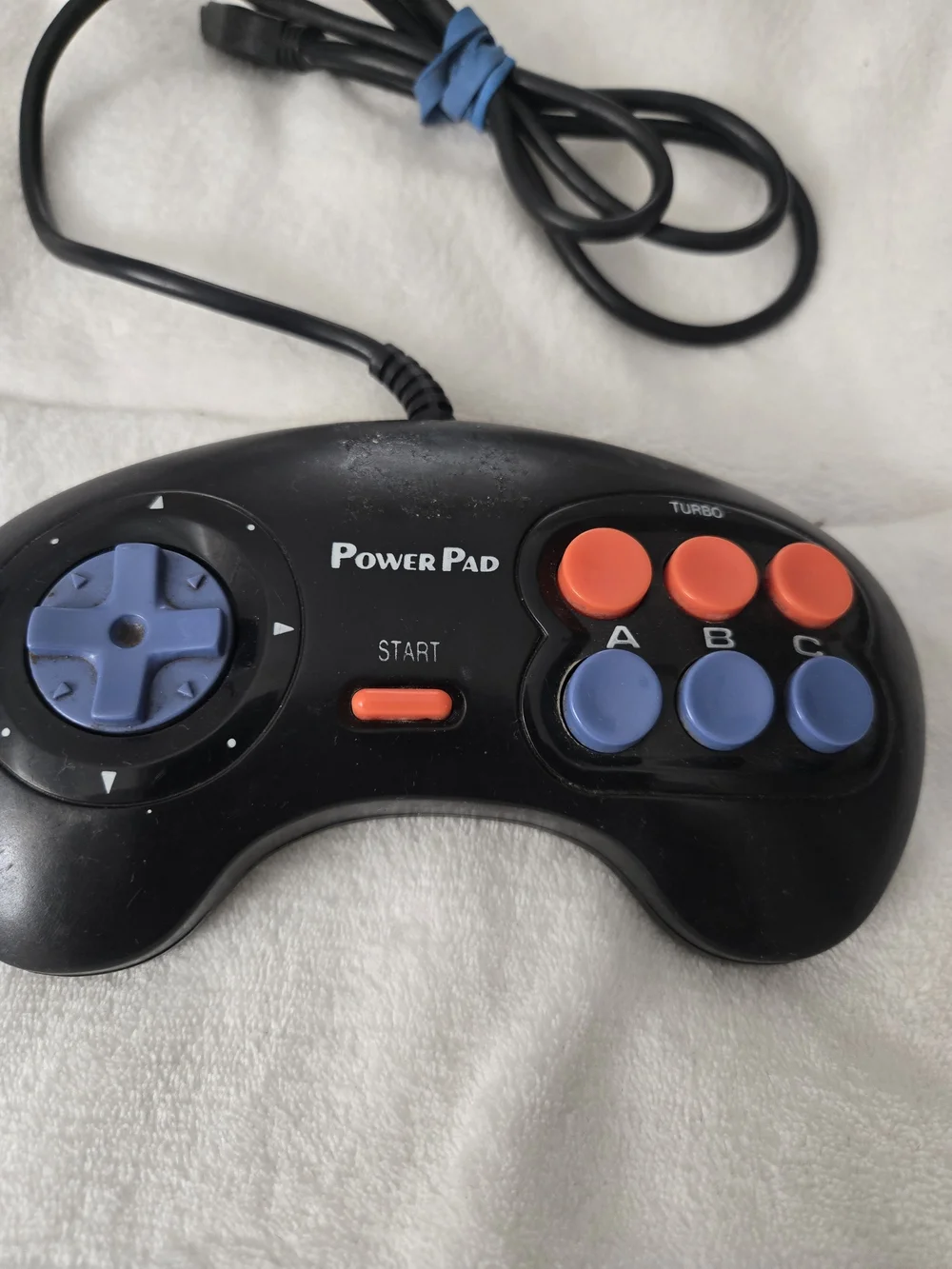 Sega Genesis PowerPad Controller Model 6 Button Controller with Turbo